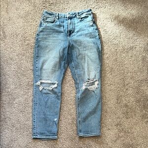 American Eagle Outfitters Light Blue Distressed Boyfriend Jeans
